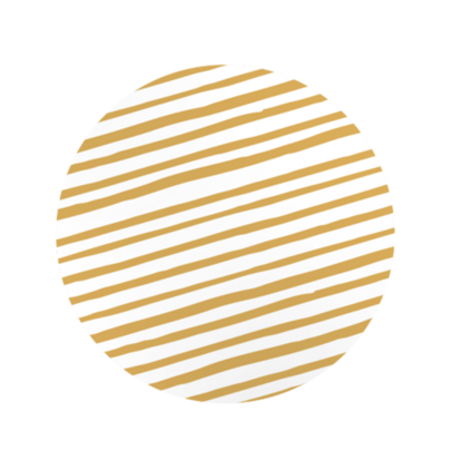 Ronde stickers wit met gouden strepen 10 stuks