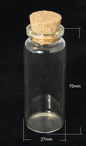 Verantwoordelijk persoon Additief moersleutel Glazen flesje met kurk - Traktatie zelf maken