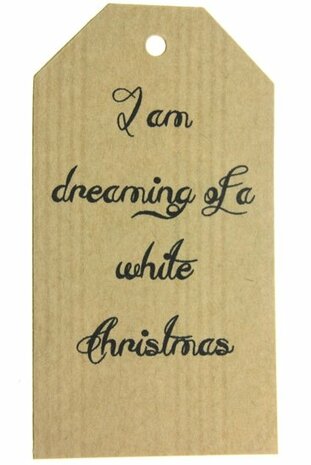 Kraft label xl i am dreaming of a white christmas